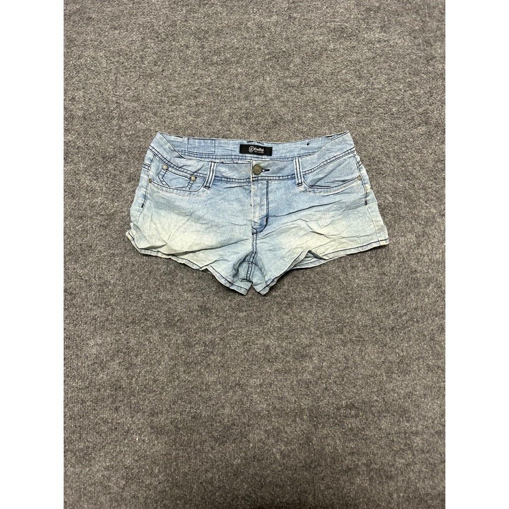 Rewash Denim Shorts Womens Size 11 Light Wash Low Rise Embroidered Stretch